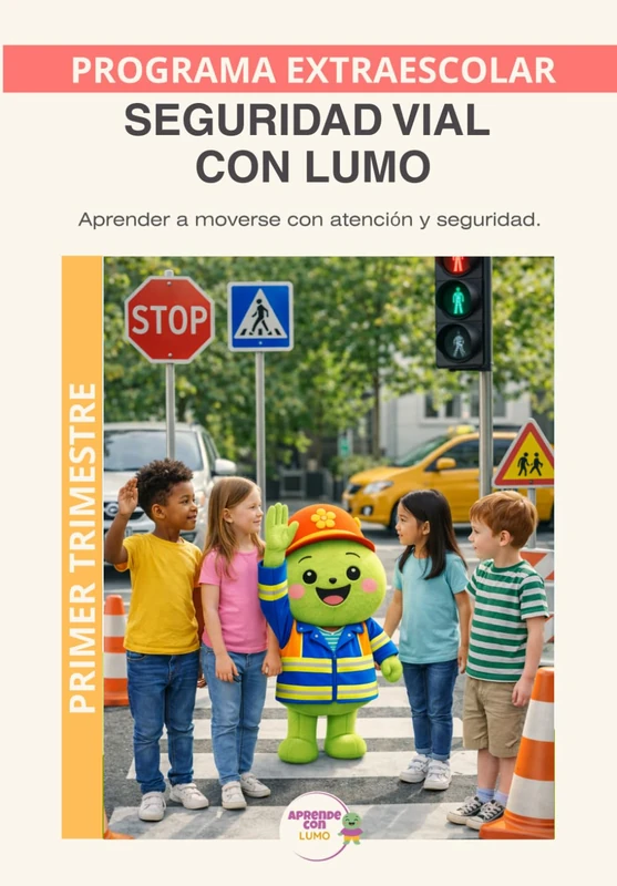 Seguridad Vial con Lumo - Primer Trimestre: Programa educativo para aprender normas de seguridad vial, autonomía y cuidado en el entorno cotidiano (Programas Extraescolares Aprende con Lumo) - Image 1