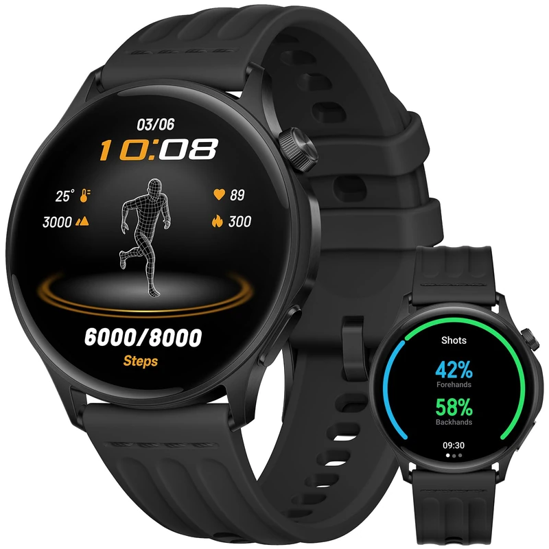 OPPO Watch S Smart Watch, 1.96 Inch AMOLED Display, 100+ Sport Modes, Heart Rate and SpO2 Monitor, Bluetooth Calls, up to 12 Days Battery, Black