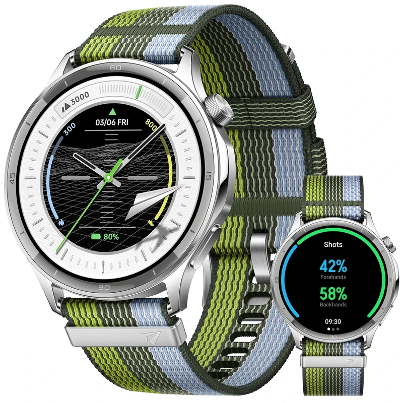 OPPO Watch S Smart Watch, 1.96 Inch AMOLED Display, 100+ Sport Modes, Heart Rate and SpO2 Monitor, Bluetooth Calls, up to 12 Days Battery, Silver