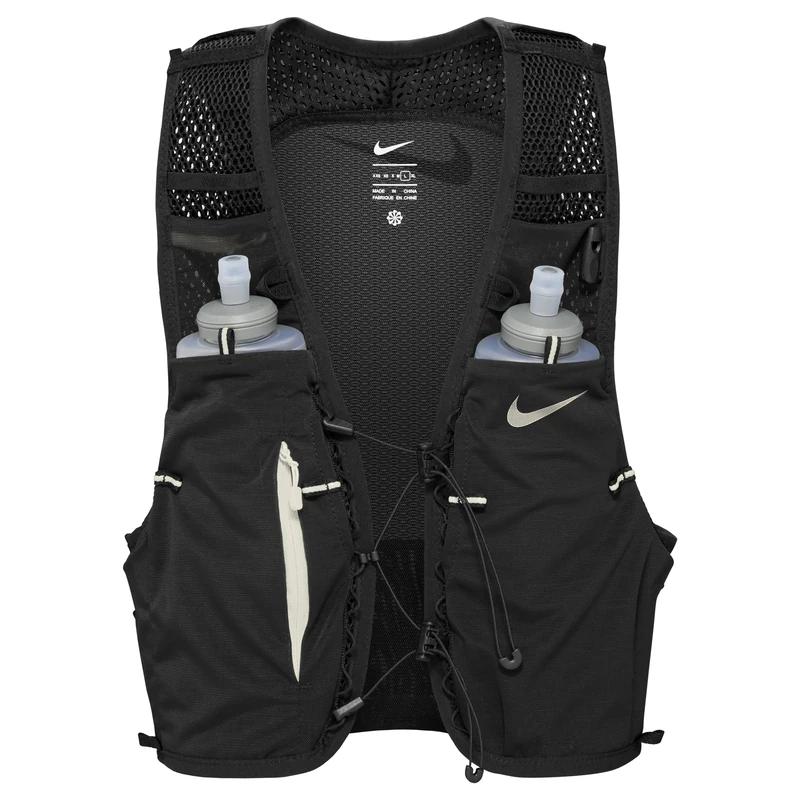 Nike Run Vest 5L Running Vest Trail Running Backpack Hydration Vest Hydration Backpack Running Training Outdoor 5 Liters, Black/Sail/Sail, XL