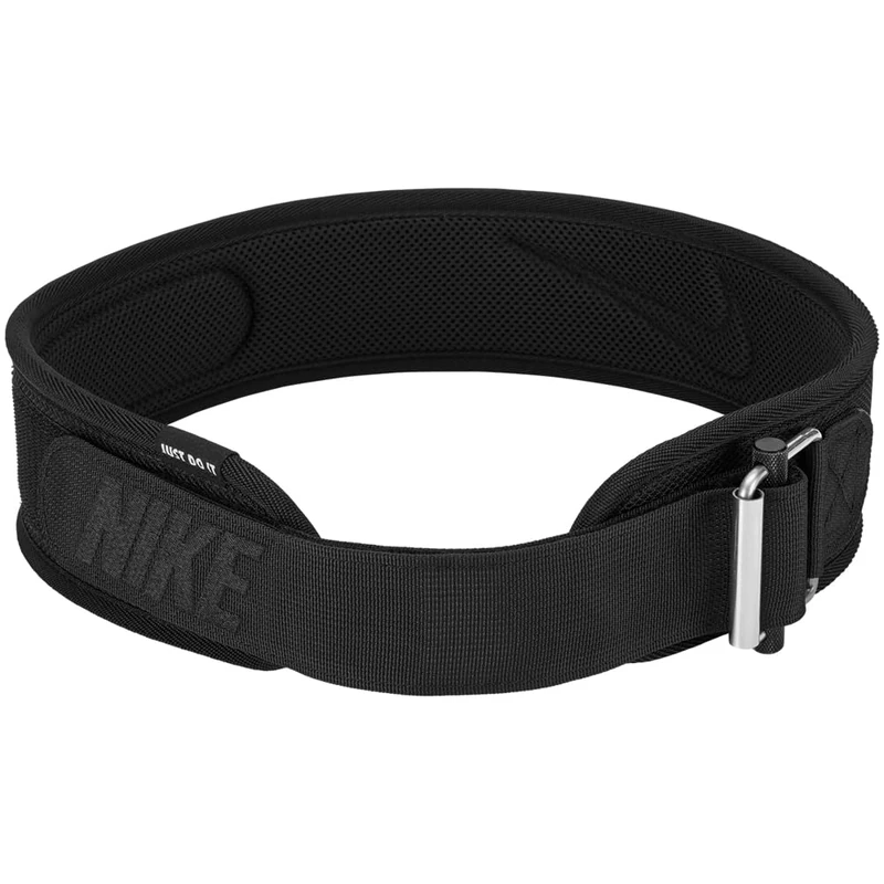 Nike Women's Lifting Belt 3in Weightlifting Belt Strength Training Powerlifting Gym Support Training Belt 7.6 cm, Black/Black/White, S - Image 1