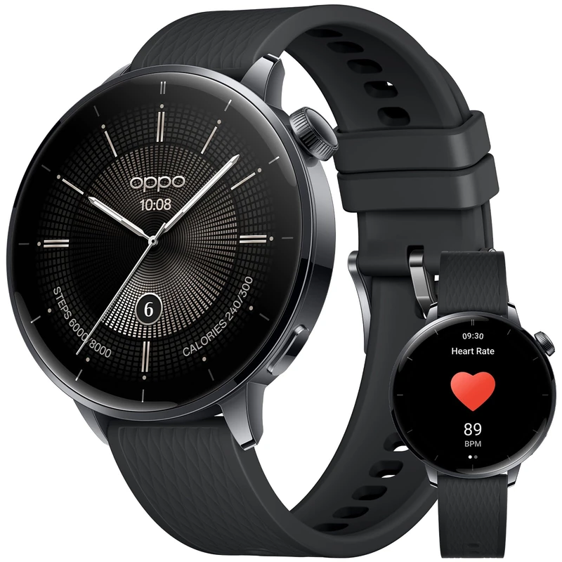 OPPO Watch X2 Mini Smart Watch, 1.75 Inch AMOLED, GPS, 100+ Sport Modes, Heart Rate and SpO2 Monitor, 12 Days Battery, Wear OS by Google, Black