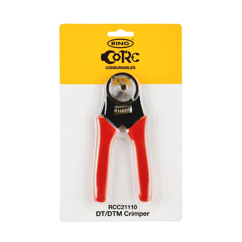 RING Crimper, Suitable For Cable Sizes 0.5 mmâ² To 1.5 mmâ² (1Pc) Crimps Closed Barrel Contacts Ratchet Mechanism, Reliable Connections Every Time, Rubber Soft-Grip Handle For Comfortable Use