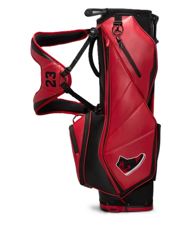 Nike Nike Jordan Fade Away Premium Golf Bag golf bag with many compartments – Premium golf bag for golf carts, Varsity Red/Black/Black, One Size