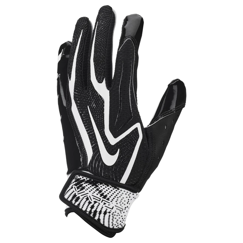 Nike Youth Vapor Jet 9.0 Football Gloves – Junior American Football Receiver Gloves – Lightweight Grip & Comfort for Young Players, Black/Black/White, L