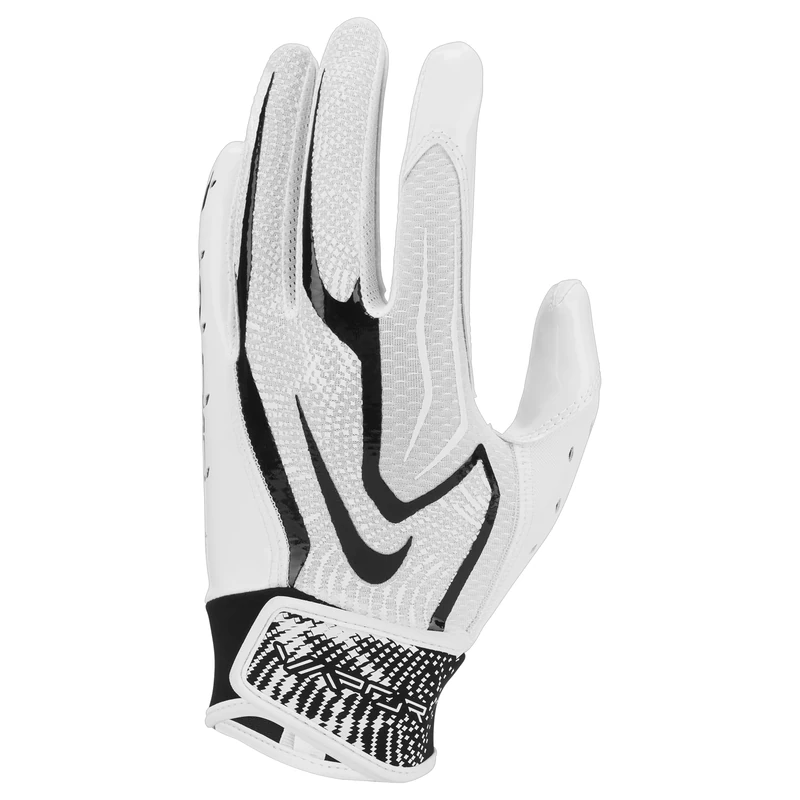 Nike Youth Vapor Jet 9.0 Football Gloves – Junior American Football Receiver Gloves – Lightweight Grip & Comfort for Young Players, White/White/Black, L
