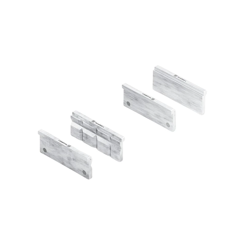 FEIN Aluminium Protection Jaw Set (P) Prism and (B) Blank 150mm| Prismatic and Smooth Profile - Ideal for Delicate Materials Such as Stainless Steel, Aluminium or Plastic. - Image 1