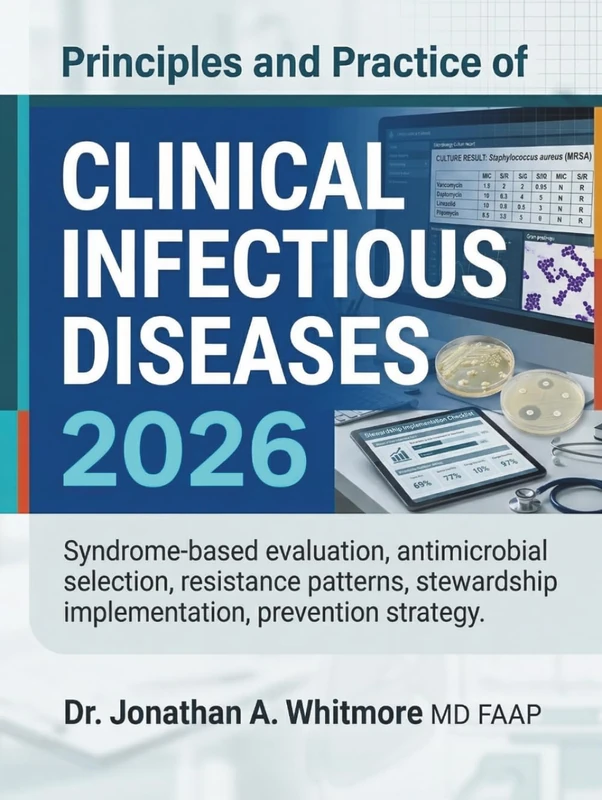 Principles and Practice of Clinical Infectious Diseases 2026: Syndrome-based evaluation, antimicrobial selection, resistance patterns, stewardship implementation, prevention strategy
