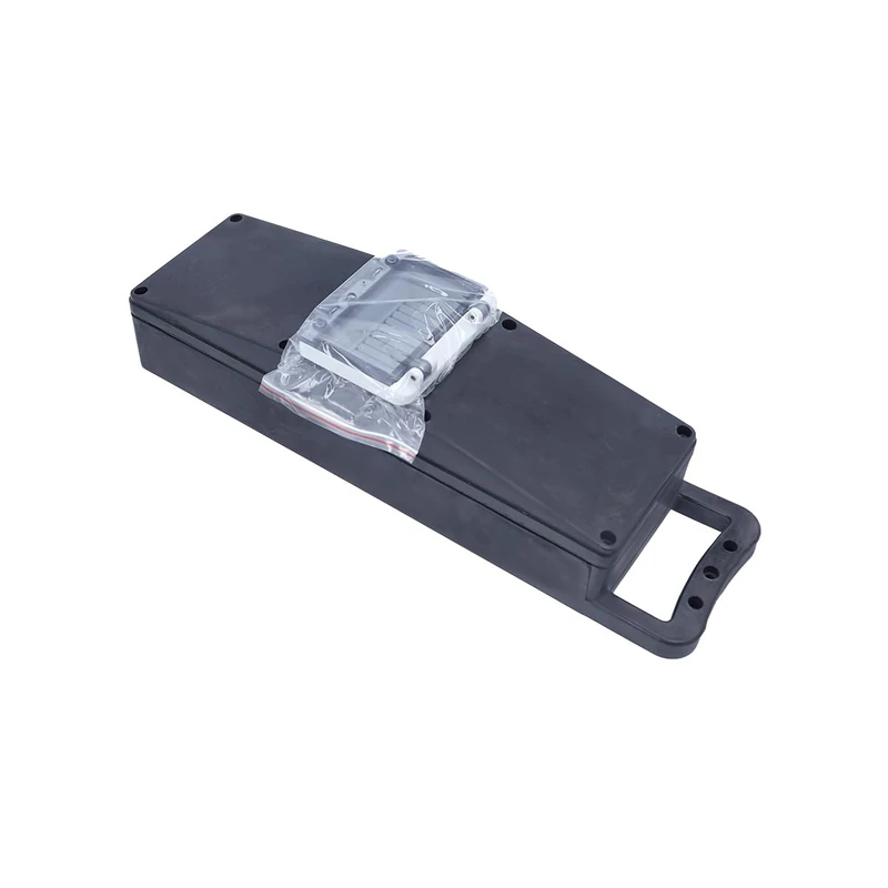 as - Schwabe Empty Housing Power Strip, Solid Rubber, Black, Closed, with Viewing Window 6 TE
