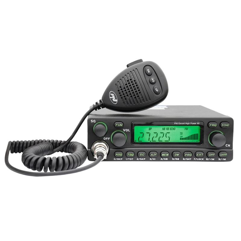 CB radio station PNI Escort High Power 60 multistandard, 60W FM/AM, 12V, ASQ, RF Gain