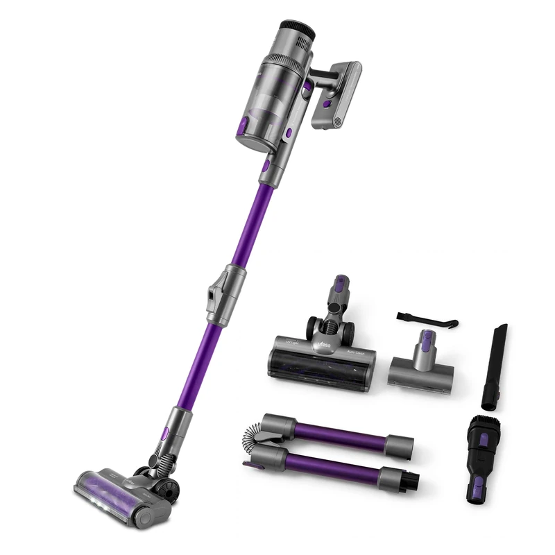 Ufesa UV Light Cordless Vacuum Cleaner Digital Brush Motor 500 W 55 Min 26000 Pa Suction Power Multicyclone System Mini Turbo Brush with UV Light Removes Mites and Bacteria Digital Display