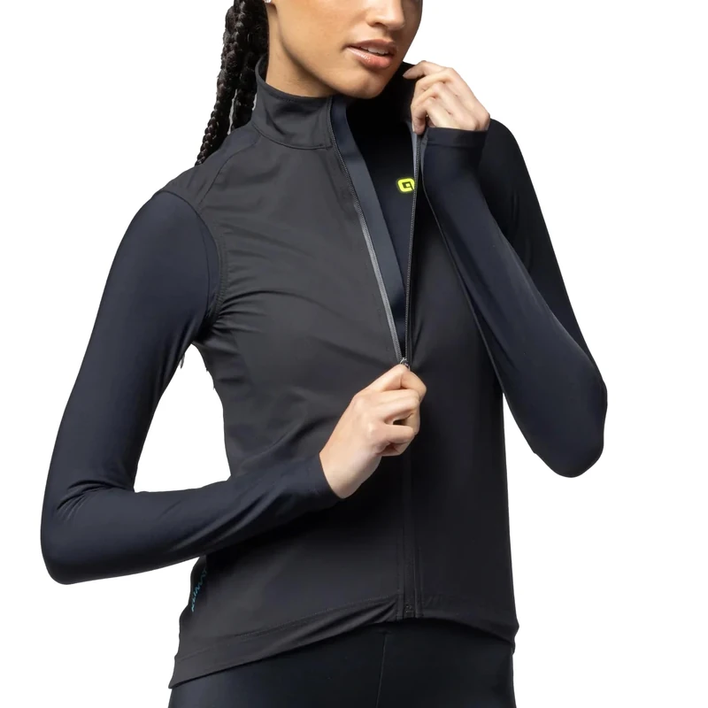 Alé Cycling Women's Klimatik Racing 2.0 Rainproof Gilet, Black, XL - Image 1