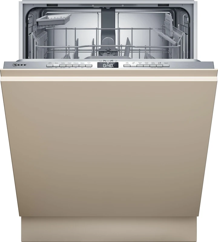 NEFF N50 S175HTX14G Fully Integrated Full Size Dishwasher- Silver Control Panel - C Rated