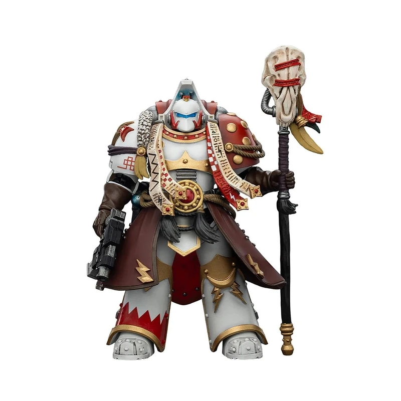 Warhammer 40,000 Action Figure White Scars Stormseer Consulwith Force Staff and Bolt Pistol 12 cm