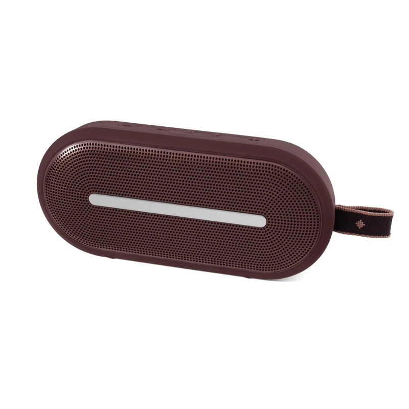 Intempo Alto Pro Portable Speaker - 20 Hours Play Time, Connect 2 Speakers, Wireless Range 25m, Type-C Charging Cable, Fabric Carry Strap, Travel Size, IP66 Waterproof, TWS Mode, 25W, Burgundy