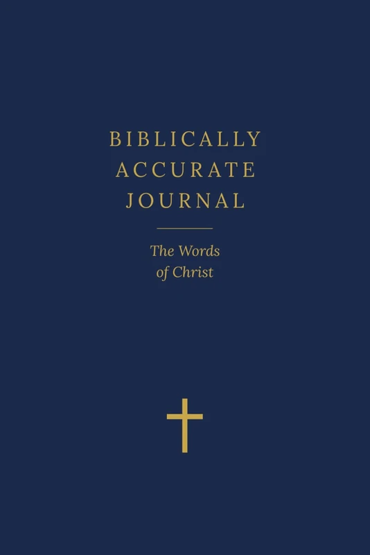 Biblically Accurate Journal: The Words Of Christ: A Scripture Reflection and Prayer Journal with Illustrations — Navy Red Letter Lined Edition