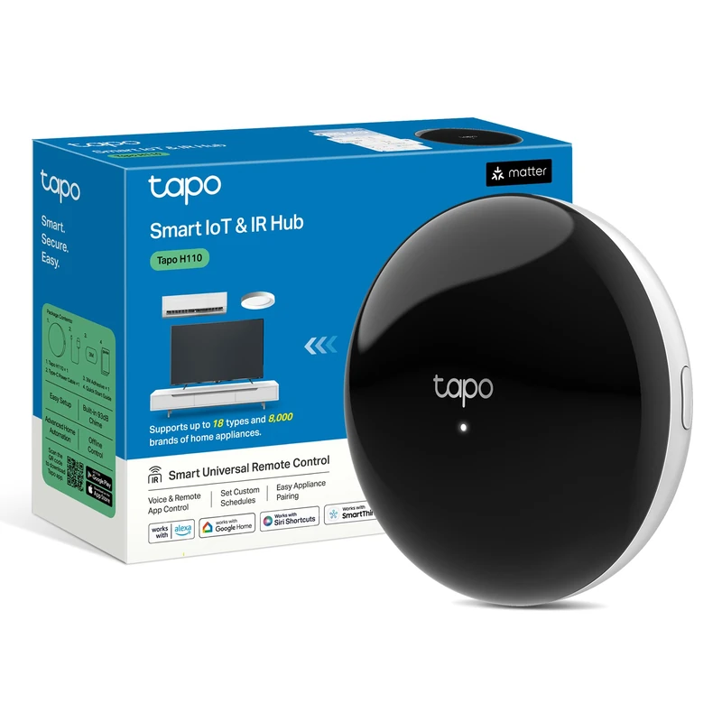 NEW Tapo H110 All in One Smart IR & LoT Remote Control, Better with Tapo Devices, Universal Remote Control Hub, Built-In Siren, Apple Home, Alexa, Google, SmartThings, IFTTT, Matter Certified