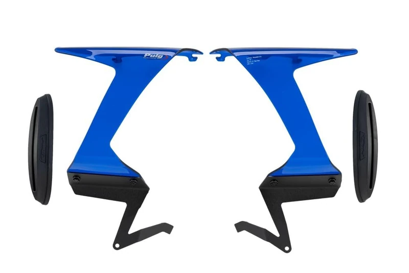 Puig 21858A Race Side Wings aerodynamic Downforce with MotoGP design in acrylic material and flexible mounts to improve stability and control, Blue