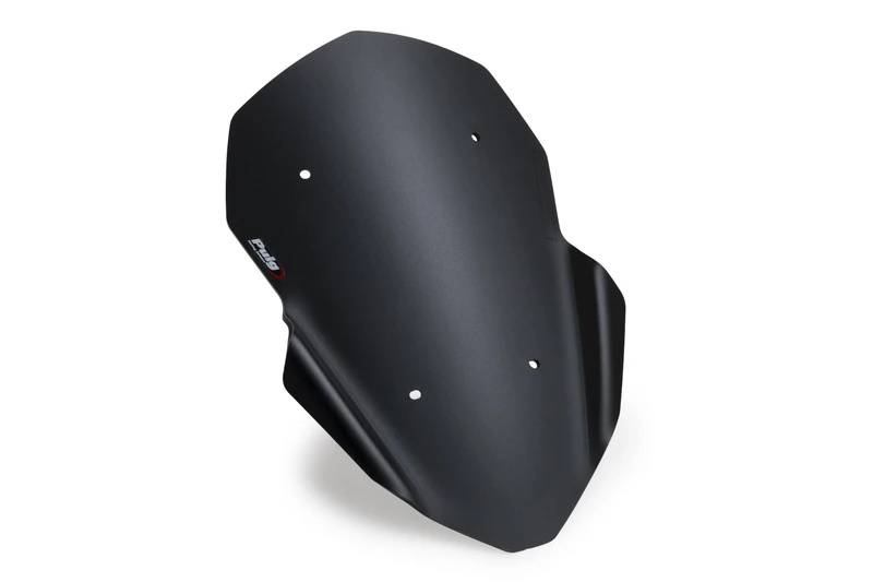 Puig 22766J Sport Screen compact and aerodynamic in high-impact acrylic with rounded profile and sporty design improving protection and visibility, Matte Black