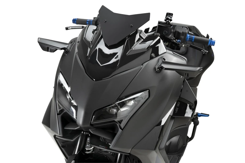 Puig 22567N Aileron Mirror integrated downforce winglet and mirror system with TAB indicator option, Black