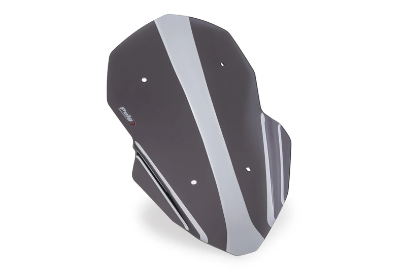 Puig 22766F Sport Screen compact and aerodynamic in high-impact acrylic with rounded profile and sporty design improving protection and visibility, Dark Smoke