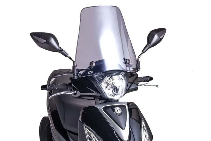 Puig 8180H Urban tall windscreen for scooter with cosmopolitan design in resistant polycarbonate with aerodynamic improvement and protection against wind and weather, Smoked