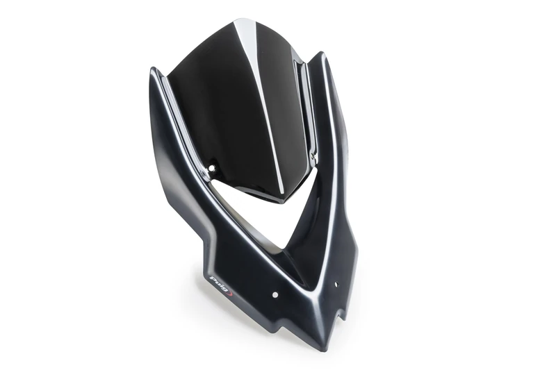Puig 22777N Naked New Generation Touring touring and aerodynamic in 3 mm acrylic with central air intake improving protection and reducing turbulence, Black