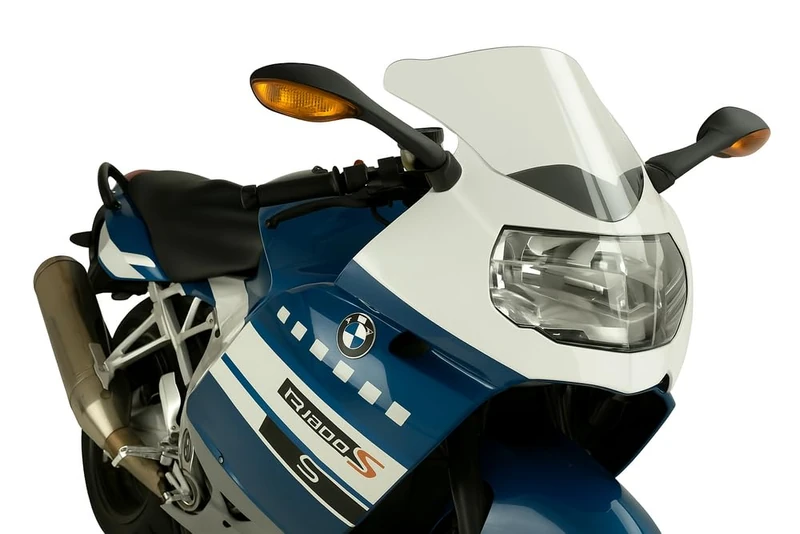 Puig 2207W Touring Windscreen Transparent color, high-protection aerodynamic windshield made of resistant acrylic with elegant design and easy mounting to improve comfort and style on your motorcycle