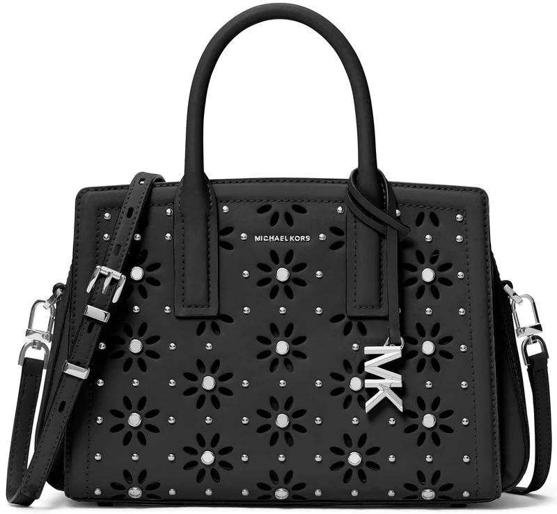 Michael Kors LAILA Small Laser-Perforated and Embellished Leather Handbag - Image 1