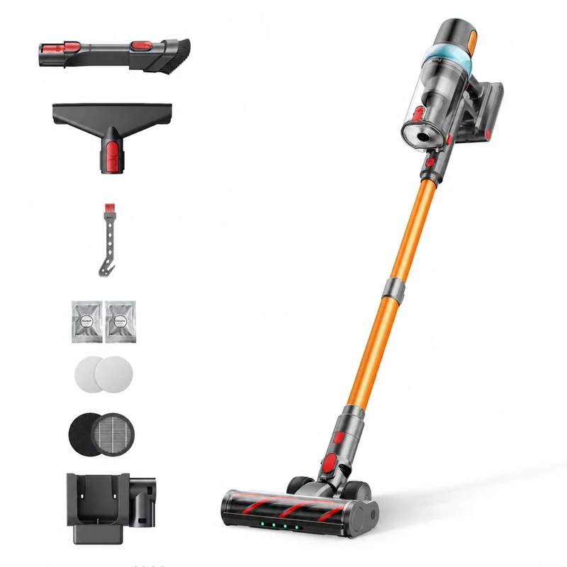 Yaber Home 120AW Cordless Vacuum Cleaner, Handle Vacuum Cleaner with Touch Screen, Powerful Cordless Vacuum Cleaner with Rechargeable Wall Mount, Lightweight Vacuum Cleaner for Hard Floors, Carpets - Image 1