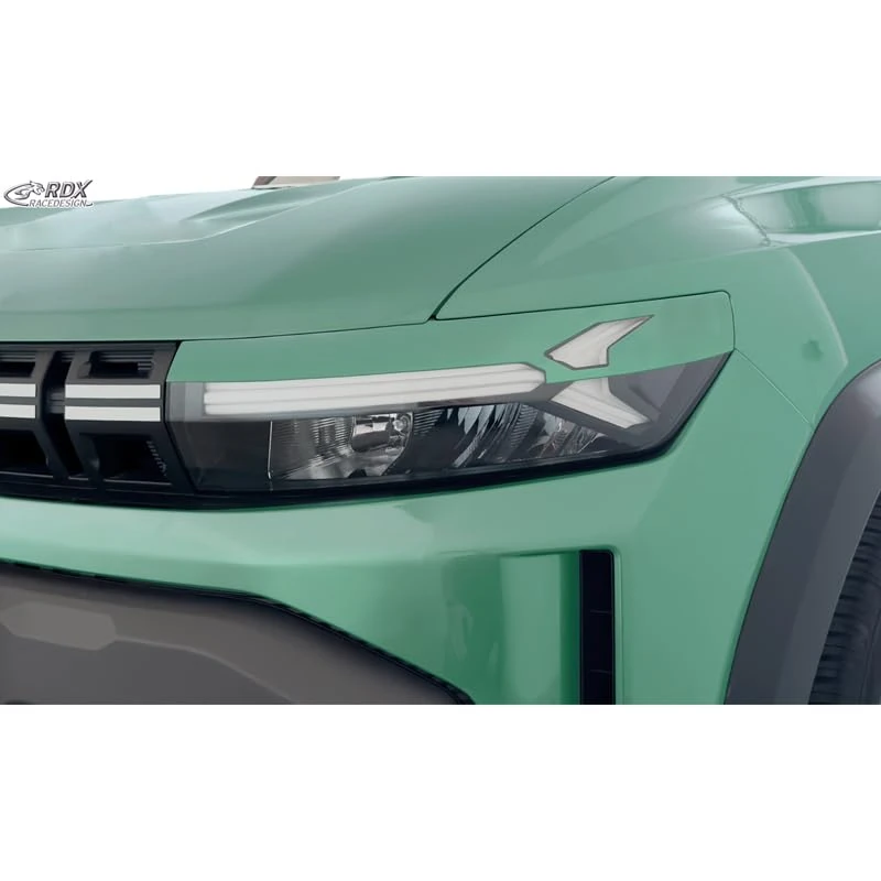 RDX Head light spoilers compatible with Dacia Duster III & Dacia Bigster 2024- (ABS)