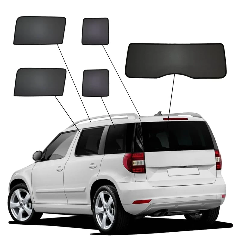 SunClip Privacy & Sun protection compatible with Skoda Yeti (5L) 2009-2017 - Image 1