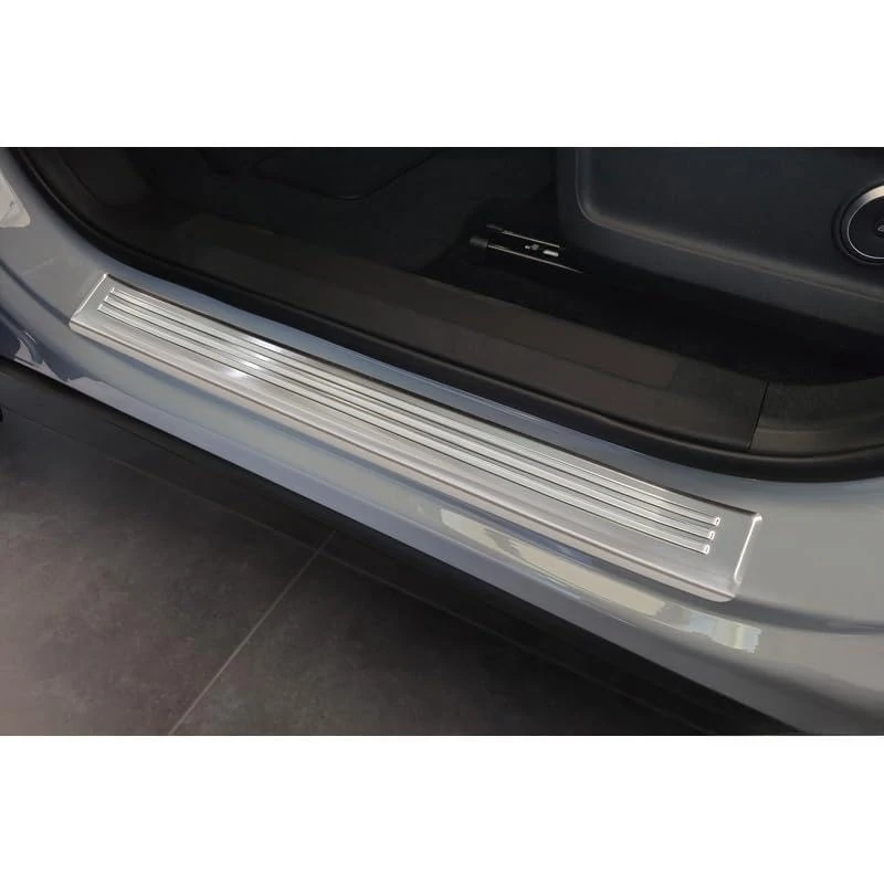 Avisa Stainless Steel Door sill protectors compatible with Omoda 9 2025- - 'Lines' - 4-pieces