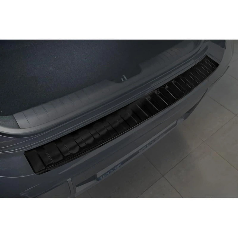 Avisa Stainless Steel Rear Bumper Protector compatible with Hyundai Ioniq 6 2022- - Black - Image 1