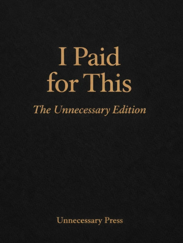 I Paid for This: The Unnecessary Edition