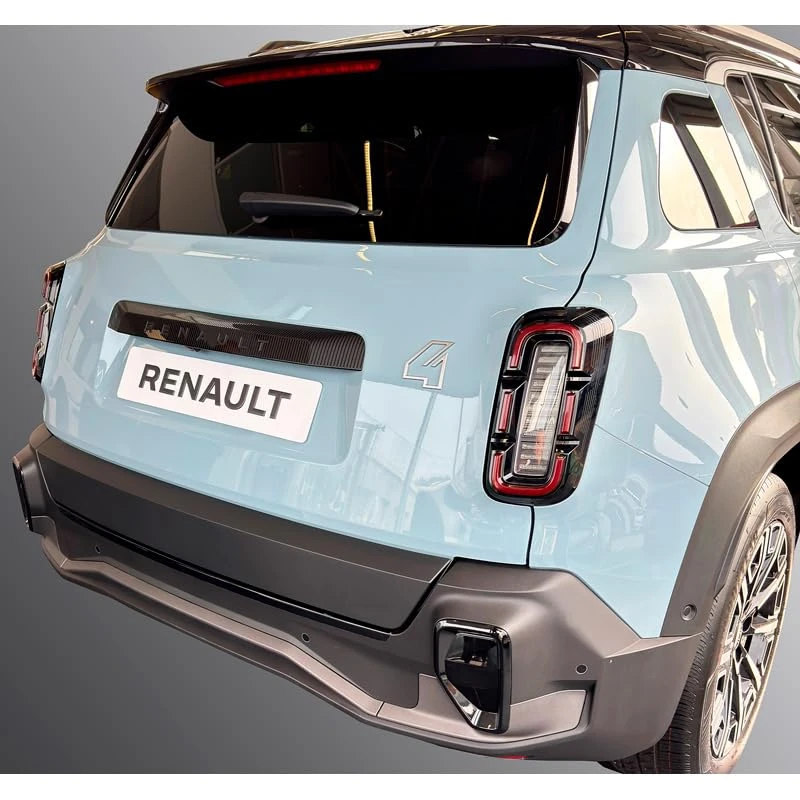 RGM ABS Rear bumper protector compatible with Renault 4 E-Tech 2025- Gloss Black