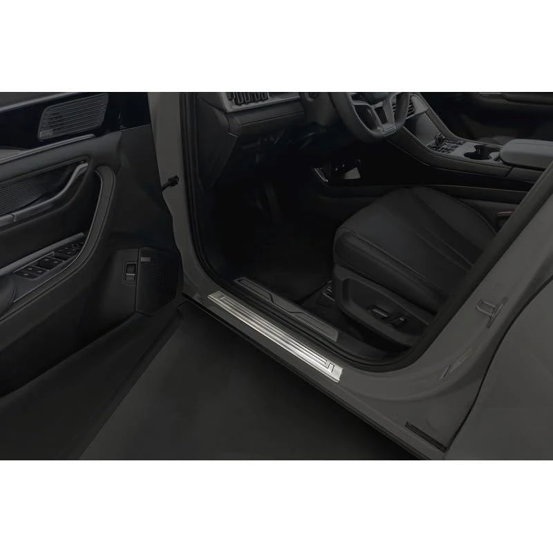 Avisa Stainless Steel Door sill protectors compatible with BYD SEAL-U DM-i 2024- - 'Lines' - 4-pieces