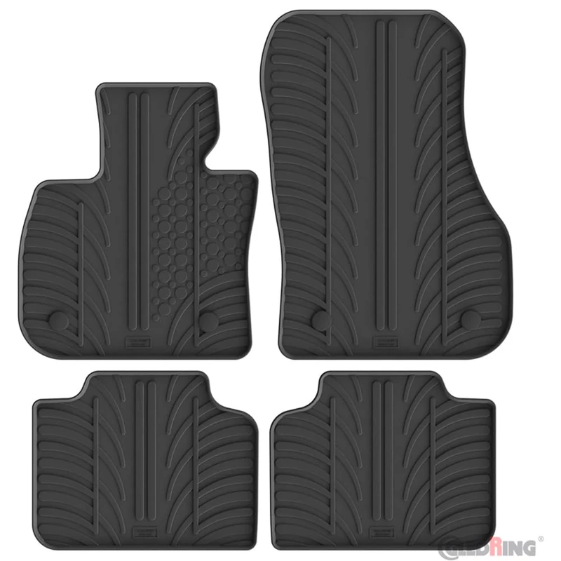 Gledring Set of Rubber Mats Compatible with BMW X2 (U10) 2023- Excl. iX2 (T Profile 4 Pieces + Mounting Clips)