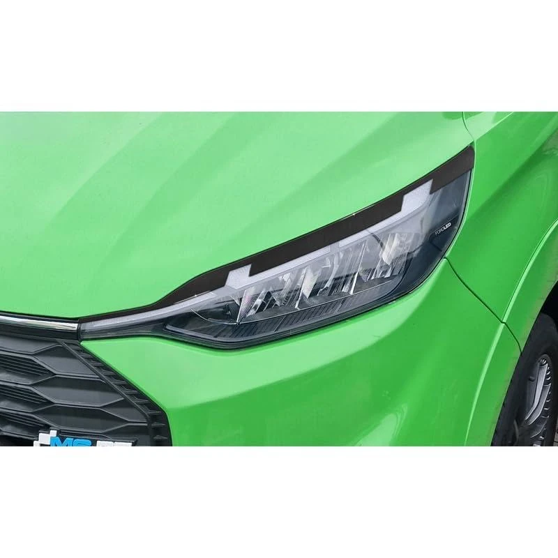 RDX Head light spoilers compatible with Ford Transit Custom & Tourneo Custom (V710) 2023- (with LED & Matrix-LED) (ABS Gloss Black)