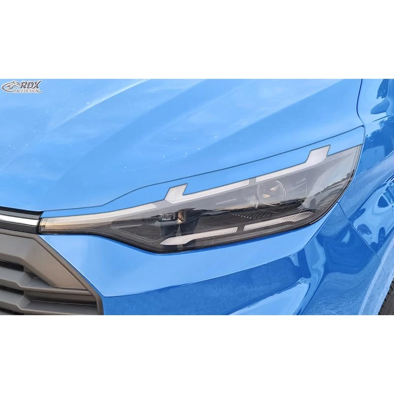 RDX Head light spoilers compatible with Ford Transit Custom & Tourneo Custom (V710) 2023- (with LED & Matrix-LED) (ABS)