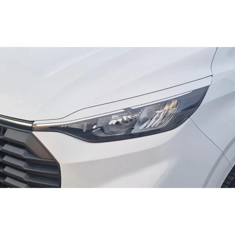 RDX Head light spoilers compatible with Ford Transit Custom & Tourneo Custom (V710) 2023- (with Halogen) (ABS Gloss White)
