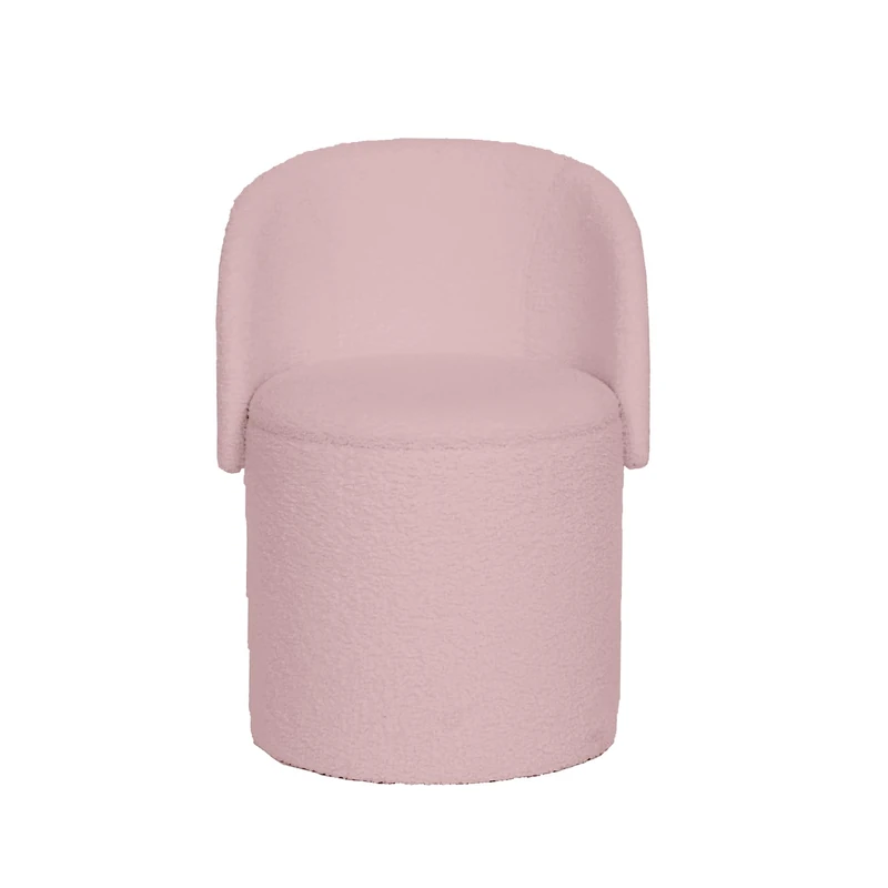 GC GAVENO CAVAILIA Boucle Round Stool Ottoman Storage Box | Vanity Stool With Storage Hidden Removable Lid, Ottoman Folding Stool Foot Rest Bench Seat Chair For Living Room, Bedroom, Pink