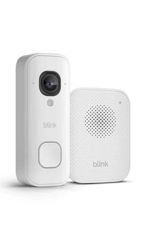Blink Wired Doorbell 2K+ (newest gen) + Blink Chime | Head-to-toe 2K video doorbell | Always-on power | Enhanced audio | IP65 weather-proof | Incl. free 30-day trial of Blink subscription | White