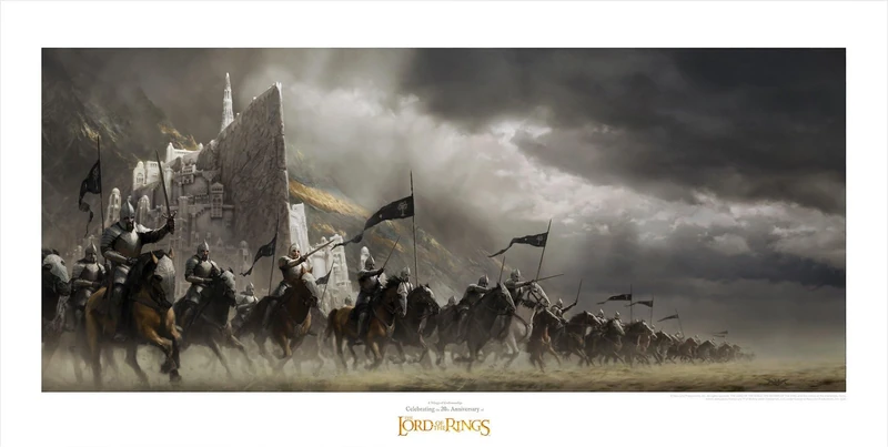 Weta Workshop Lord of the Rings Art Print Faramir's Charge 59 x 30 cm - Image 1