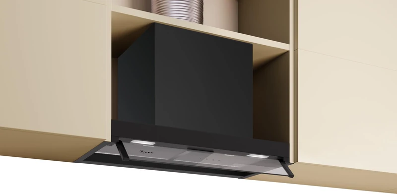 NEFF N50 D65XCC2S0B Integrated Cooker Hood, 60cm Black