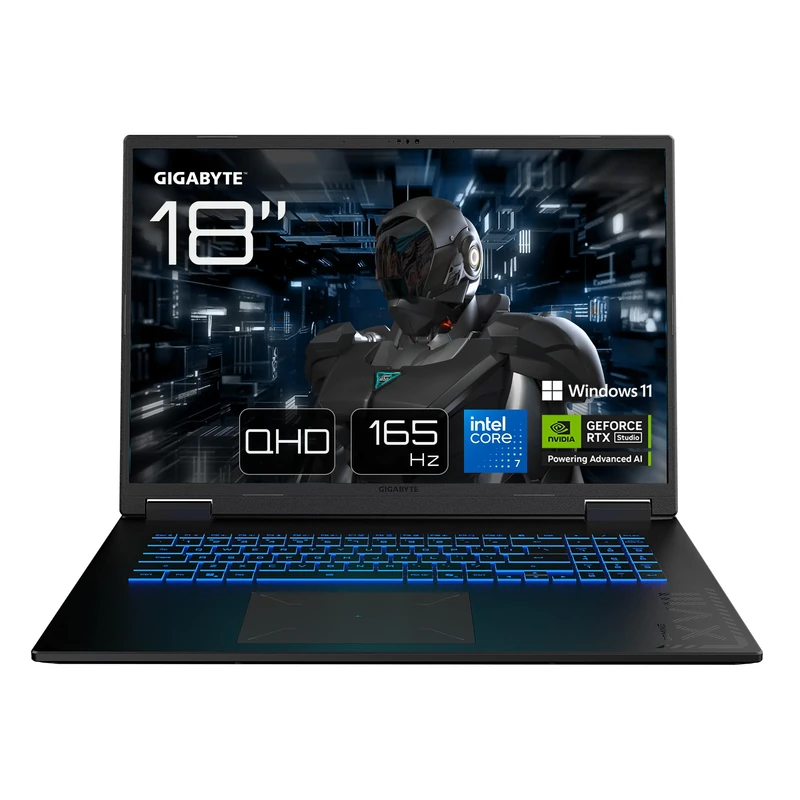 Gigabyte GAMING A18 PRO Laptop - 18“, 165Hz WQXGA, Intel Core 7 240H, RTX 5070 Ti, 32GB LPDDR5x 5600MHz, 1TB Gen4 SSD, Windows 11 Home, 2 Year Warranty, Dolby Atmos, GAMING A18 PRO DXJG3UKBC4SH