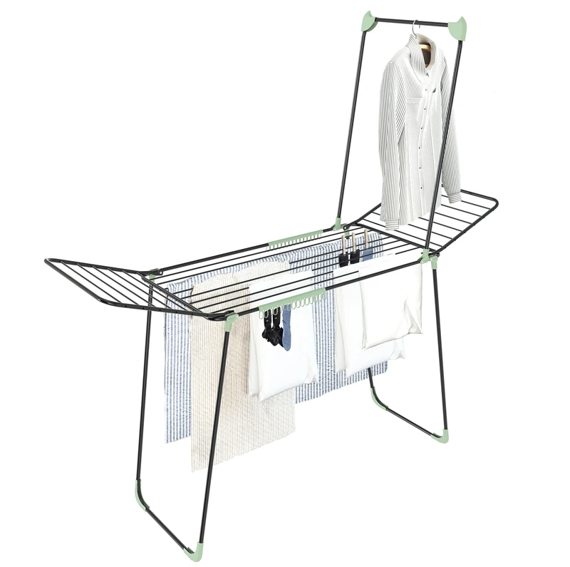Colombo GOLDEN 30 Ponte Clothes Airer with Wings 30 m, Folding Drying Rack Rustproof Steel, Clothes Bar, Ultra Stable, Sock Holder Included, 3 Free Hangers, Made in Italy - Image 1