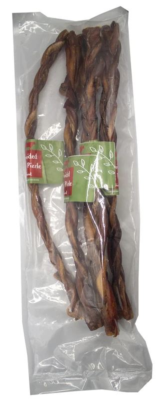 Pure & Natural Braided Beef Pizzle - Giant 50cm - 5 Pack - 100% Natural Beef Dog Chew - Air Dried & Grain Free