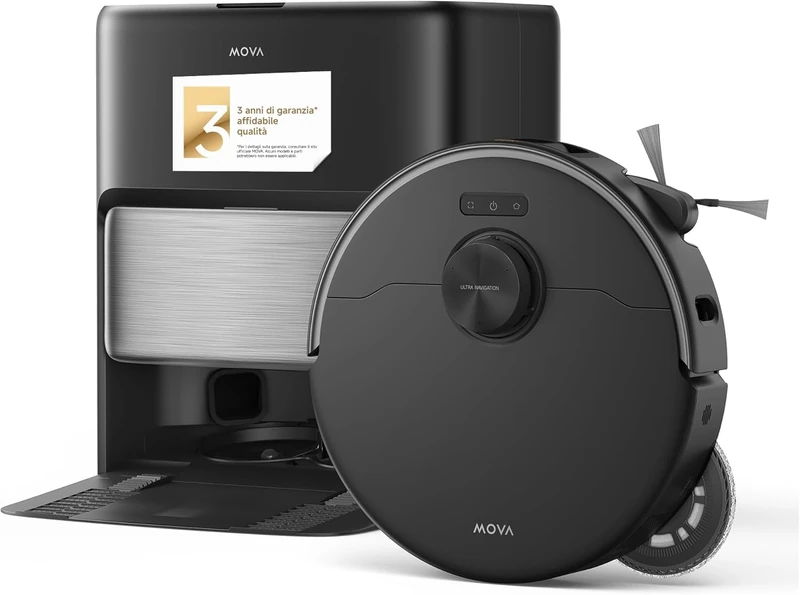 Mova P70 Pro Ultra Robot Vacuum Cleaner, Suction 30,000Pa, Motor 260RPM with 12N Pressure, Extendable Brush & Mop, PTC 100°C JetSpray System, Quick Drying in 1 Hour