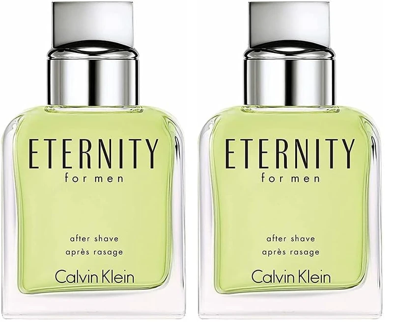 CALVIN KLEIN Eternity - After Shave for Men - Woody-Aromatic Fragrance - Nourishes and Cools After Shaving - 100 ml (Pack of 2)